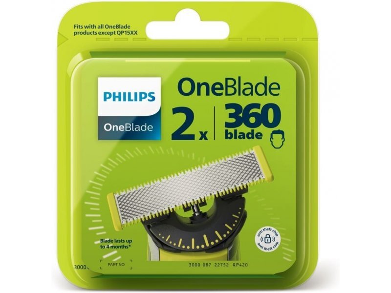 Philips OneBlade QP420/50 2 tk цена и информация | Ilu- ja hügieeniseadmete lisatarvikud | hansapost.ee