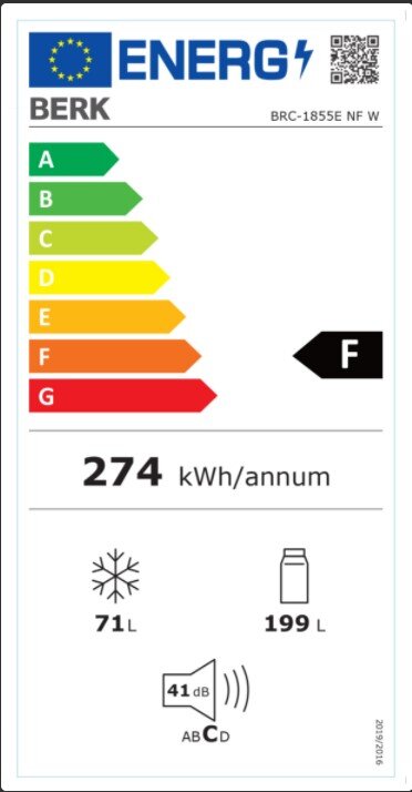 Berk BRC-1855E NFW hind ja info | Külmkapid-külmikud | hansapost.ee