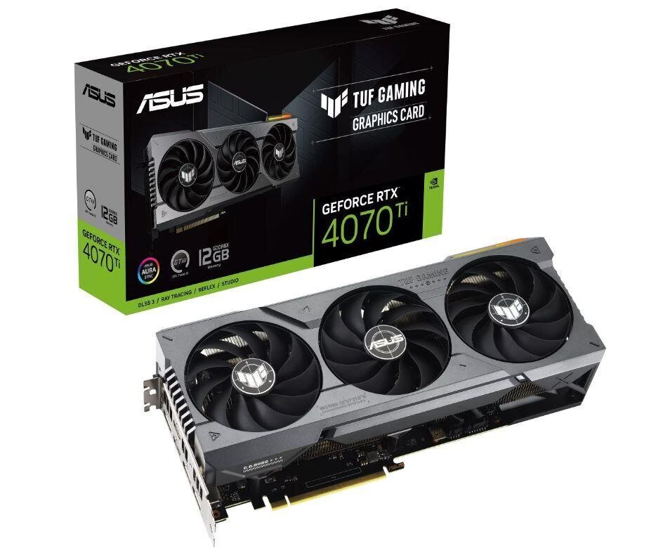 Asus TUF Gaming GeForce RTX 4070 Ti 12GB (TUF-RTX4070TI-12G-GAMING) GDDR6X hind ja info | Videokaardid | hansapost.ee