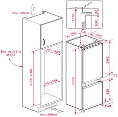 Teka CI3330NF, integreeritav NoFrost külmik, 178 cm цена и информация | Холодильники | hansapost.ee