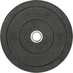 Прорезиненный, олимпийский вес для грифа CHTBR10 10 кг HMS цена и информация | Грузы, гантели, грифы | hansapost.ee