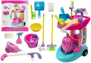 Laste puhastuskomplekt Lean Toys, roosa hind ja info | Mänguasjad tüdrukutele | hansapost.ee