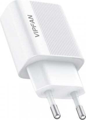 Vipfan E01 mains charger, 1x USB, 2.4A + Micro USB cable (white) hind ja info | Laadijad mobiiltelefonidele | hansapost.ee