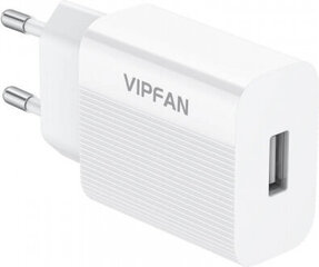 Vipfan E01 mains charger, 1x USB, 2.4A + Micro USB cable (white) hind ja info | Laadijad mobiiltelefonidele | hansapost.ee