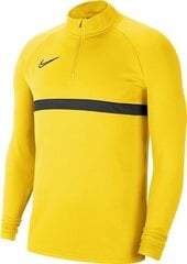 Dressipluus Nike Academy 21 Drill Top M CW6110 719, kollane цена и информация | Футбольная форма и другие товары | hansapost.ee