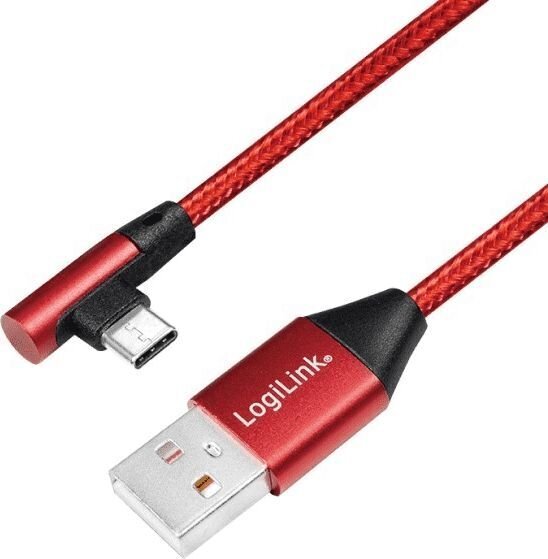LogiLink USB-A - USB-C 0.3 m (CU0145) hind ja info | Mobiiltelefonide kaablid | hansapost.ee