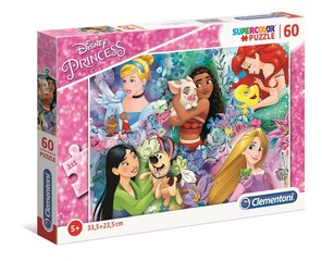 Clementoni: 60el puzzle. Super Värv Princess hind ja info | Pusled lastele ja täiskasvanutele | hansapost.ee