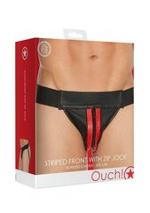Сексуальные мужские трусы Ouch!, черный/красный цвет цена и информация | Сексуальное бельё для мужчин | hansapost.ee