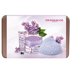 Komplekt Dermacol Lilac Flower Care: kätekreem 30 ml + kehakoorija 200 g + lõhnaküünal hind ja info | Dermacol Kehahooldustooted | hansapost.ee
