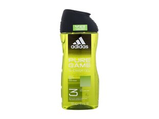 Dušigeel meestele Adidas Pure Game 3in1, 250 ml цена и информация | Масла, гели для душа | hansapost.ee