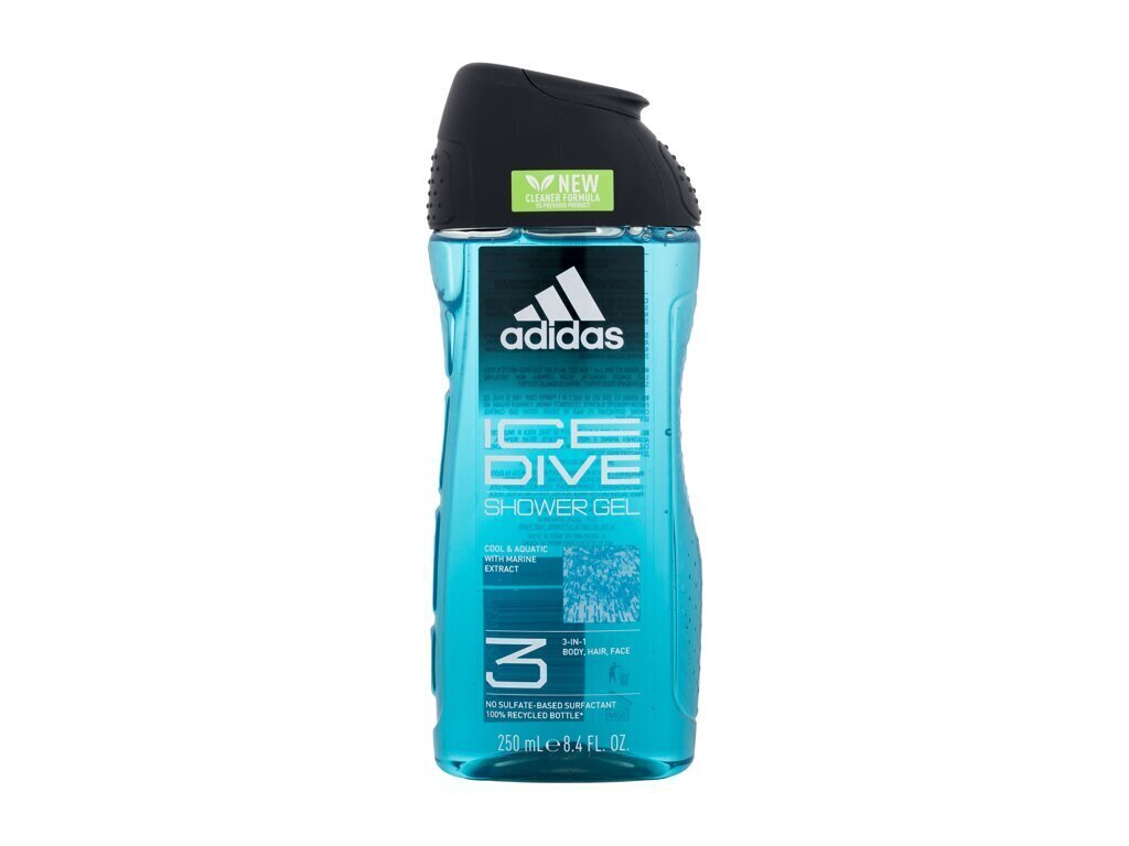 Dušigeel meestele Adidas Ice Dive, 250 ml цена и информация | Dušigeelid, õlid | hansapost.ee