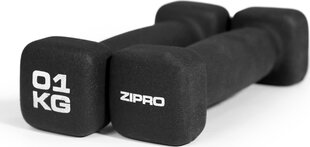 Гантели Zipro 2x 1 кг, черного цвета цена и информация | Гантели, штанги, гири | hansapost.ee