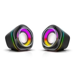 PC / sülearvuti 2.0 10W stereokõlarid 3,5mm + USB RGB + kaugjuhtimispult Aula N-107 Amazing Sound, must hind ja info | Kõlarid | hansapost.ee