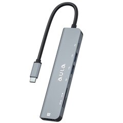 Hub адаптер USB-C Aula UC-902 7в1 на hdmi 4K 60Hz / SD / PD заряд / USB-C / Micro SD / 2x USB цена и информация | Адаптеры и USB-hub | hansapost.ee