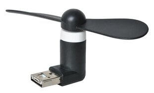 Вентилятор Micro USB, черный цена и информация | Вентиляторы | hansapost.ee