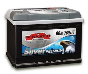 Аккумулятор Sznajder Серебро Premium 12V/80Ah/760A EN 58035 цена и информация | Аккумуляторы | hansapost.ee
