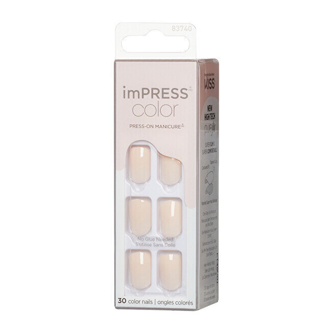 Kleepuvad küüned imPRESS Press-On Manicure Bare But Butter Short Nails Pink, 30 tk. hind ja info | Maniküüri ja pediküüri tarvikud | hansapost.ee