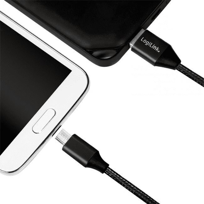 LogiLink CU0144 USB-A - microUSB, 1 m цена и информация | Mobiiltelefonide kaablid | hansapost.ee