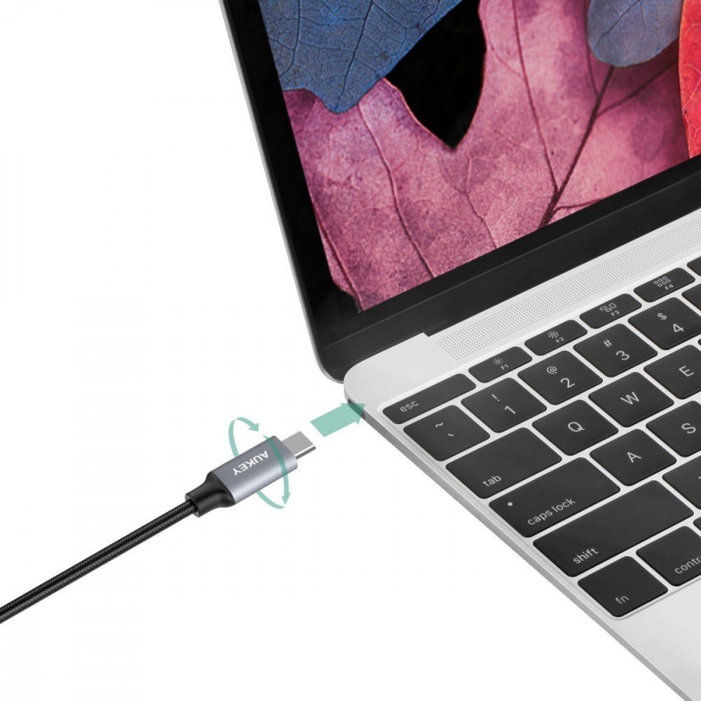 Aukey USB-C/USB-C CB-CD5 hind ja info | Mobiiltelefonide kaablid | hansapost.ee