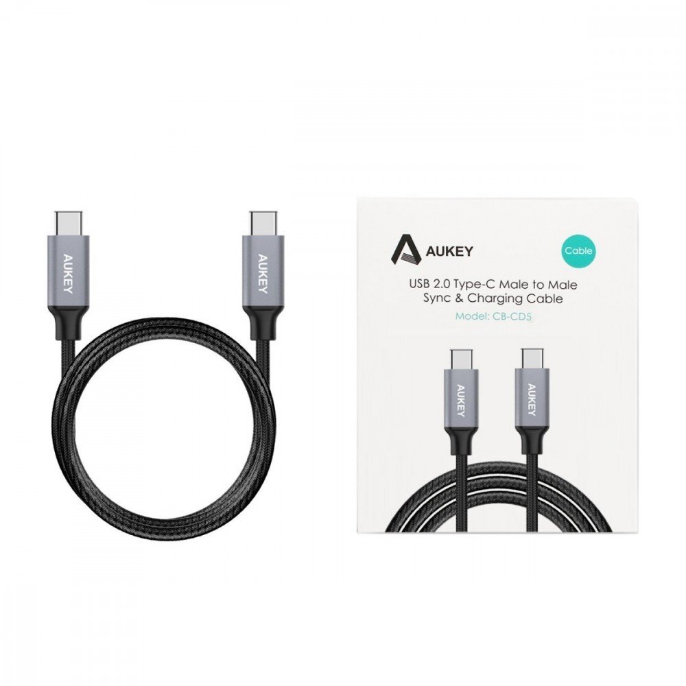 Aukey USB-C/USB-C CB-CD5 цена и информация | Mobiiltelefonide kaablid | hansapost.ee