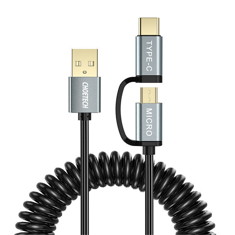 Choetech XAC-0012-101BK USB-C / Micro USB hind ja info | Mobiiltelefonide kaablid | hansapost.ee