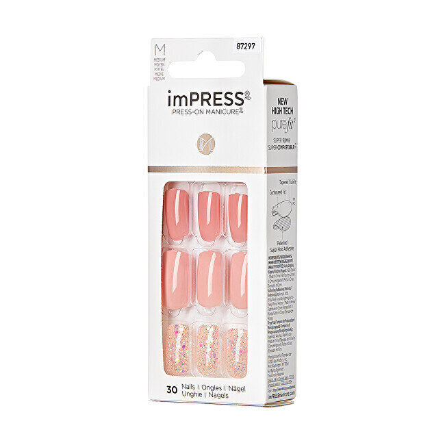 Kunstküüned imPRESS Press-On Manicure Bare But Butter Short Nails, 30 tk. hind ja info | Maniküüri ja pediküüri tarvikud | hansapost.ee