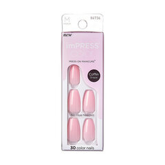 Накладные ногти imPRESS Press-On Manicure Bare But Butter Short Nails Pink Dream, 30 шт., размер M цена и информация | Средства для маникюра и педикюра | hansapost.ee