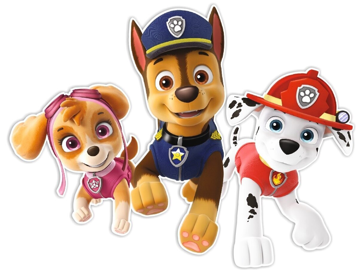 Kahekihiline seinakaunistus Paw Patrol - Skye, Chase, Marshall hind ja info | Seinakleebised | hansapost.ee