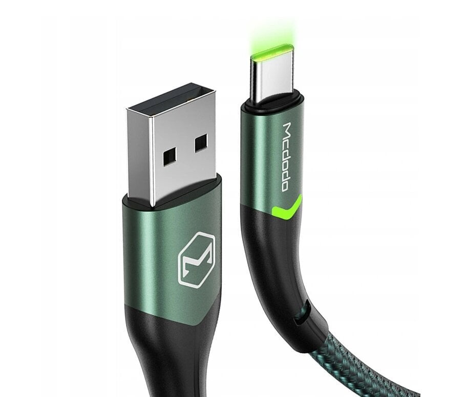 McDodo telefonikaabel kiire laadimine USB-C USB TYP C 1M QC 4.0 LED цена и информация | Juhtmed ja kaablid | hansapost.ee