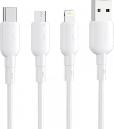 Vipfan USB to Lightning cable Colorful X11, 3A, 1m (white) hind ja info | Juhtmed ja kaablid | hansapost.ee