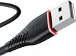 Vipfan USB to USB-C cable Anti-Break X01, 3A, 1m (black) hind ja info | Juhtmed ja kaablid | hansapost.ee