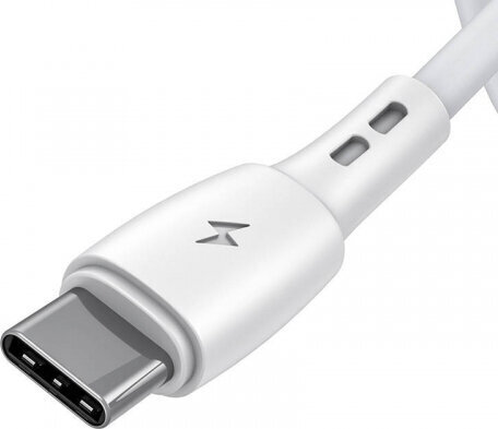 Vipfan USB to USB-C cable Racing X05, 3A, 1m (white) цена и информация | Juhtmed ja kaablid | hansapost.ee