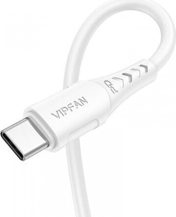 Vipfan USB-C to USB-C cable P05, 60W, PD, 2m (white) hind ja info | Juhtmed ja kaablid | hansapost.ee