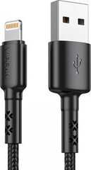 Vipfan USB to Lightning cable X02, 3A, 1.8m (black) hind ja info | Juhtmed ja kaablid | hansapost.ee