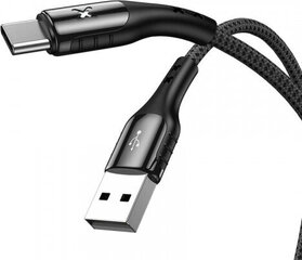 Vipfan USB to USB-C cable Colorful X13, 3A, 1.2m (black) hind ja info | Juhtmed ja kaablid | hansapost.ee