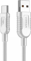 Vipfan USB to USB-C cable X04, 5A, 1.2m (white) цена и информация | Кабели и провода | hansapost.ee