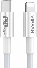 Vipfan P01 USB-C for Lightning Cable, 3A, PD, 2m (white) hind ja info | Juhtmed ja kaablid | hansapost.ee