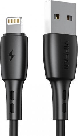 Vipfan USB to Lightning cable Racing X05, 3A, 2m (black) цена и информация | Juhtmed ja kaablid | hansapost.ee