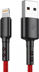 Vipfan USB to Lightning cable X02, 3A, 1.2m (red) цена и информация | Кабели и провода | hansapost.ee