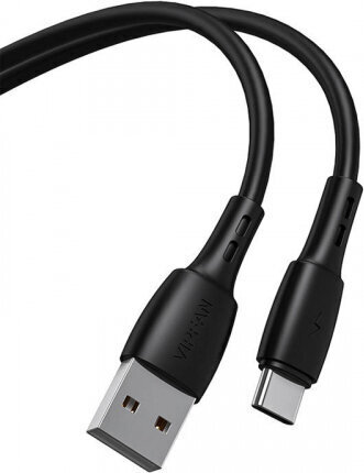 Vipfan USB to USB-C cable Racing X05, 3A, 2m (black) hind ja info | Juhtmed ja kaablid | hansapost.ee