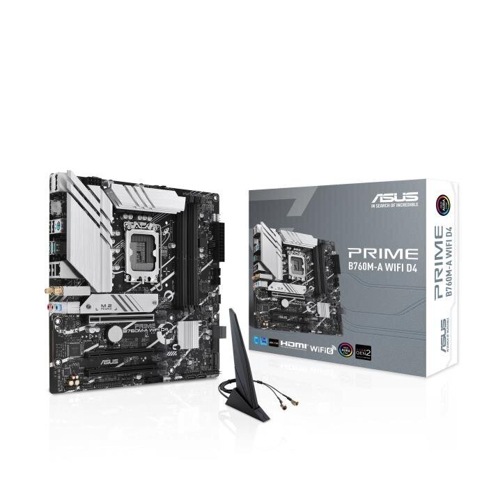 Asus PRIME B760M-A WIFI D4, Micro ATX, LGA1700, DDR4 цена и информация | Emaplaadid | hansapost.ee