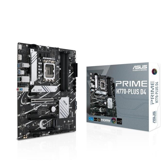 Asus PRIME H770-PLUS D4, ATX, LGA1700, DDR4 hind ja info | Emaplaadid | hansapost.ee