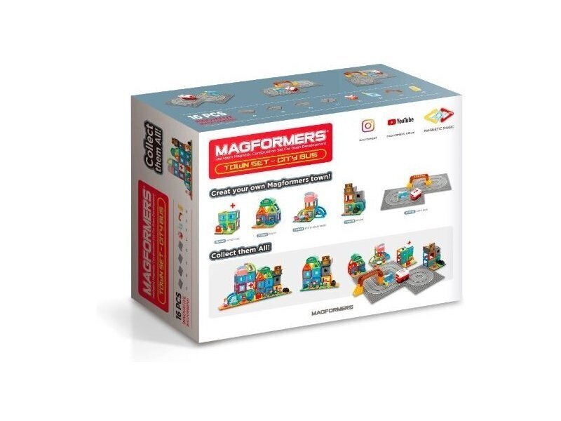 Magnetkonstruktor Magformers City, 16- osaline цена и информация | Klotsid ja konstruktorid | hansapost.ee