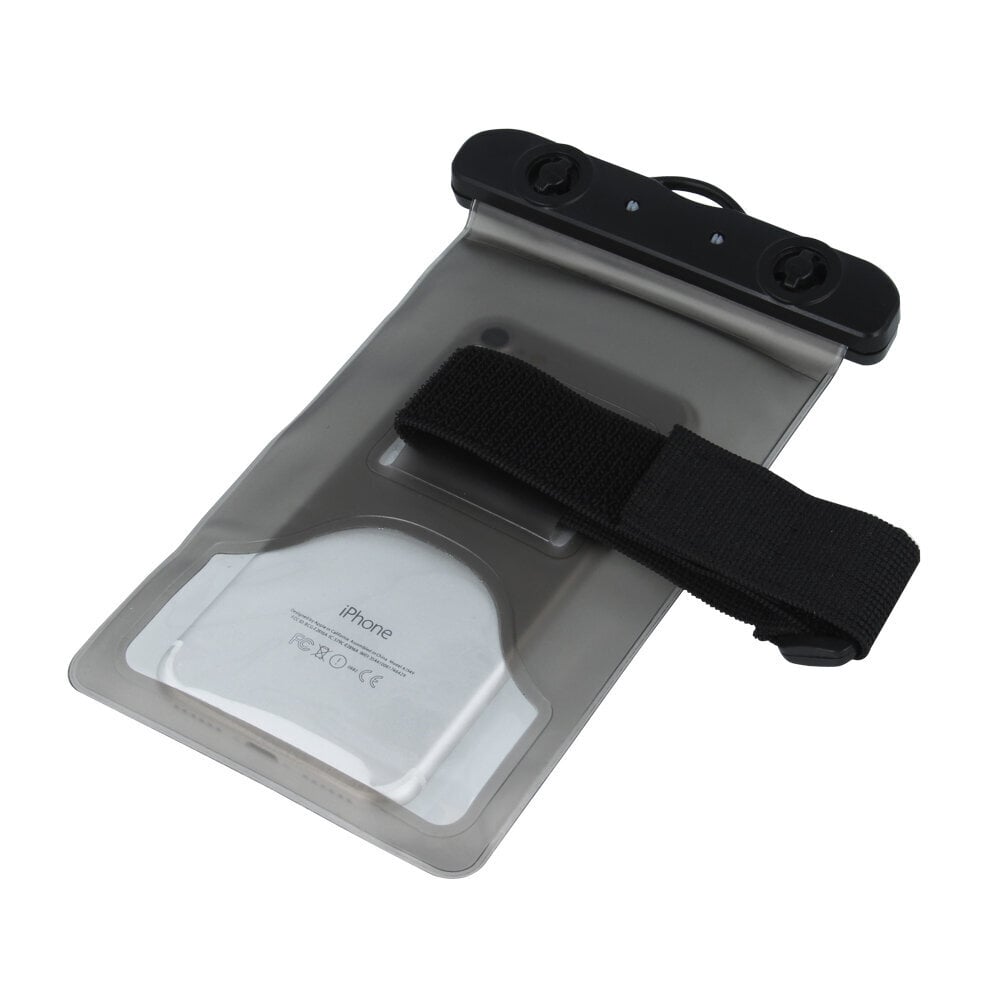 Veekindel telefoni ümbris Waterproof case with armband 5,5 quot, must цена и информация | Telefonide kaitsekaaned ja -ümbrised | hansapost.ee