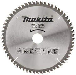 D-72986 T.C.T saeketas 210X2.4X30mm 5° T60 Makita hind ja info | Käsitööriistad | hansapost.ee