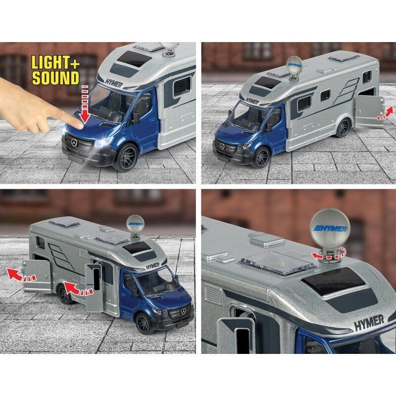 B-klassi haagissuvila Majorette GS Hymer 213773000, 19 cm цена и информация | Mänguasjad poistele | hansapost.ee