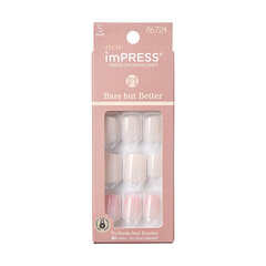 Kunstküüned imPRESS Press-On Manicure Bare But Butter Short Nails Nude, 30 tk., S suurus цена и информация | imPRESS Декоративная косметика | hansapost.ee