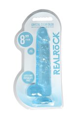 Peenise imitaator Shots Realrock Crystal Clear 19 cm, sinine hind ja info | Dildod | hansapost.ee