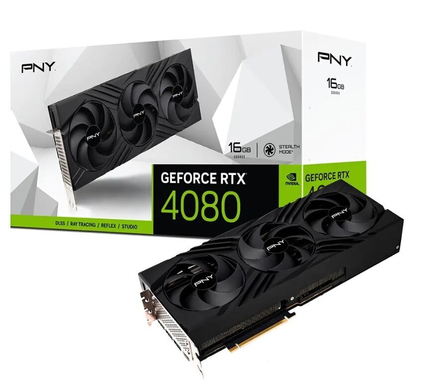 PNY GeForce RTX 4080 16GB VERTO Triple Fan DLSS 3 (VCG408016TFXPB1) цена и информация | Videokaardid | hansapost.ee