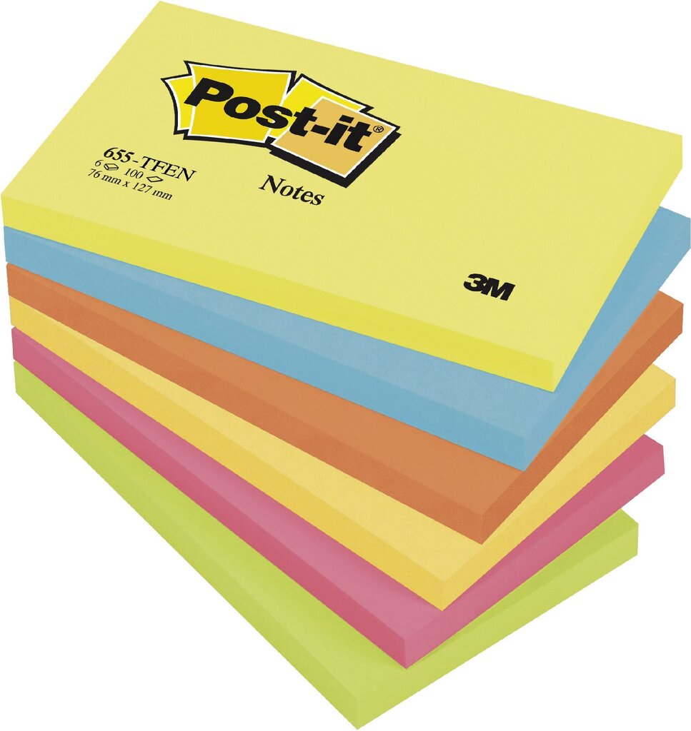 Kleepuvad värvilised Post-it märkmed цена и информация | Kirjatarvikud | hansapost.ee